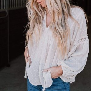 Three Bird Nest Swiss Dot Blouse